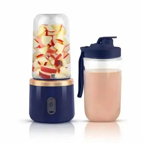 6 Blate Rechergeable portable Electric Fruit Juicer (Double Cup)